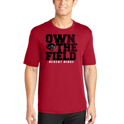 Adult Drifit - Own the Field black deep red shirt Thumbnail