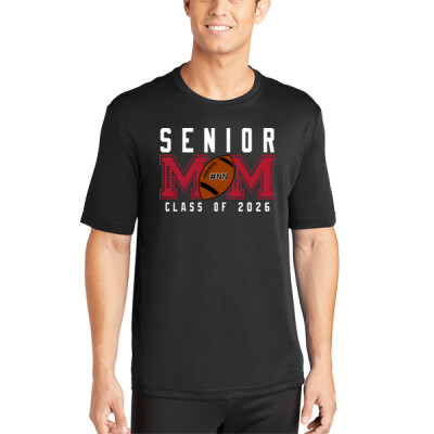 Adult Drifit - Senior Mom shirt with player number front Thumbnail