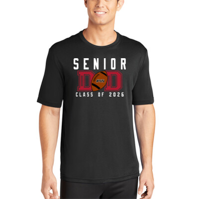 Adult Drifit - Senior Dad shirt with player number front  Thumbnail