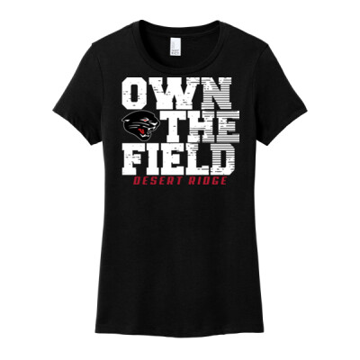 Ladies T-shirt - Own the Field black shirt Thumbnail