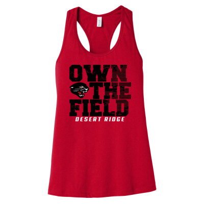 Ladies Racerback Tank - Own the Field red or grey Thumbnail