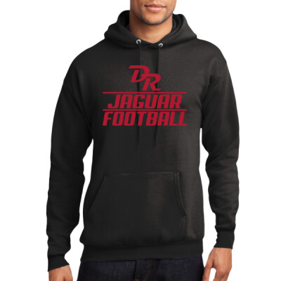 Adult Fleece Hoodie - DR Jaguar Football black hoodie Thumbnail