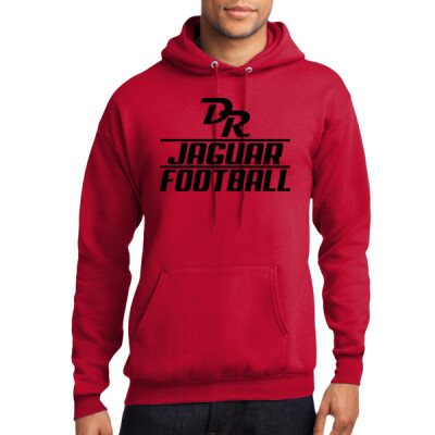 Adult Fleece Hoodie - DR Jaguar Football black logo Thumbnail